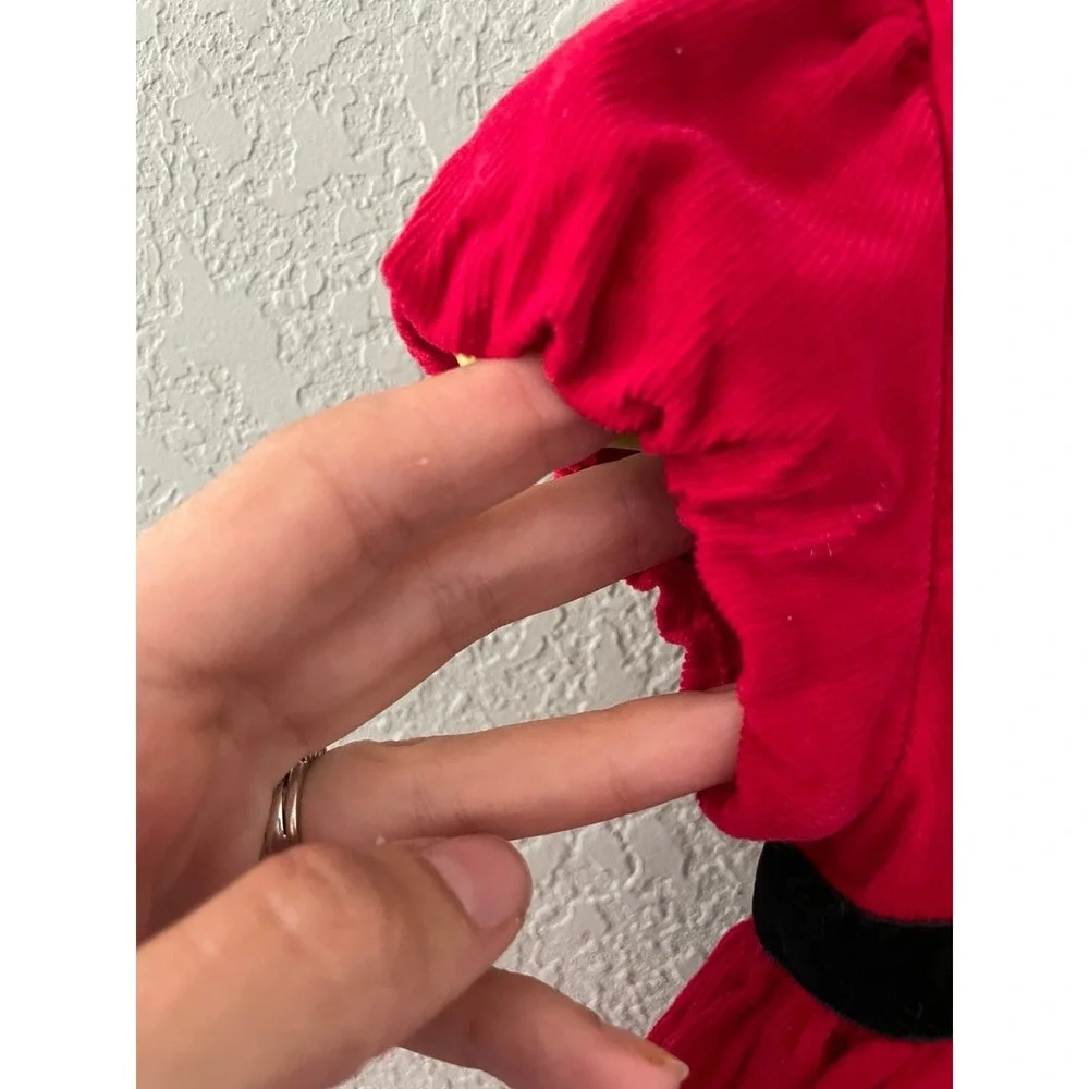 Ralph‎ Lauren Girls 6 Month Red Corduroy Collared Dress